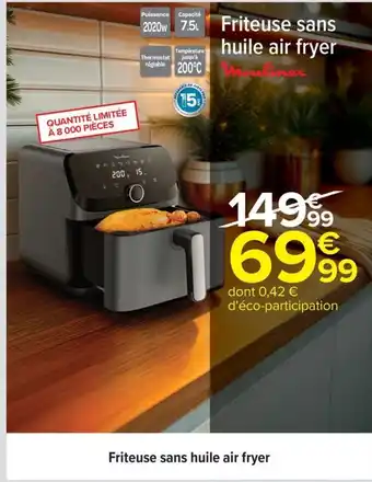 Carrefour Friteuse sans huile air fryer offre