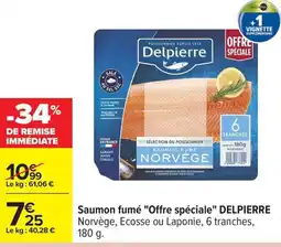 Carrefour DELPIERRE Saumon fumé Offre spéciale offre