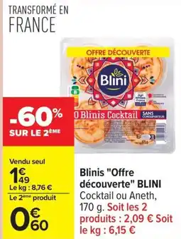 Carrefour BLINI Blinis Offre découverte offre