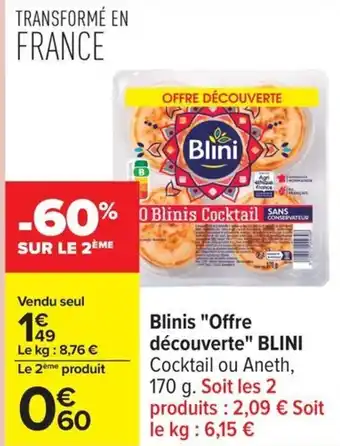 Carrefour BLINI Blinis Offre découverte offre
