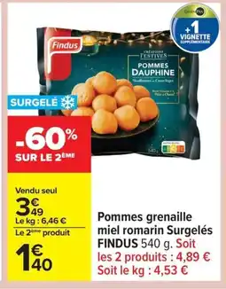 Carrefour FINDUS Pommes grenaille miel romarin Surgelés offre