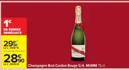 Carrefour G.H MUMM Champagne Brut Cordon Rouge offre