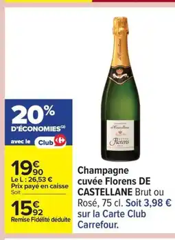 Carrefour CASTELLANE Champagne cuvée Florens offre