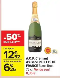 Carrefour REFLETS D FRANCE A.O.P. Crémant d'Alsace offre
