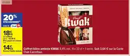 Carrefour KWAK Coffret bière ambrée offre