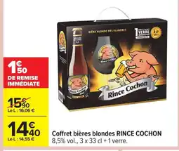 Carrefour RINC COCHON Coffret bières blondes offre