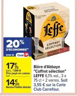 Carrefour LEFFE Bière d'Abbaye Coffret sélection offre