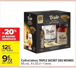 Carrefour TRIPLE SECRET DES MOINES Coffret bières offre
