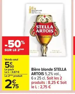 Carrefour STELLA ARTOIS Bière blonde offre