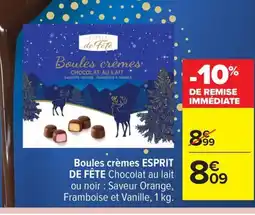 Carrefour ESPRIT DE FÊTE Boules crèmes offre