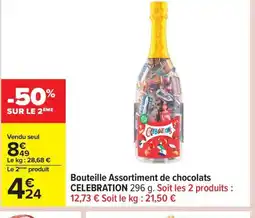 Carrefour CELEBRATION Bouteille Assortiment de chocolats offre