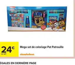 Carrefour NICKELODEON Mega set de coloriage Pat Patrouille offre