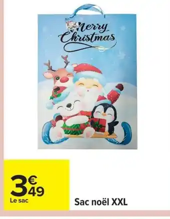 Carrefour Sac noël XXL offre