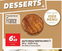 Netto Galette chocolat noisettes 6 parts offre