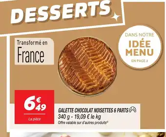 Netto Galette chocolat noisettes 6 parts offre