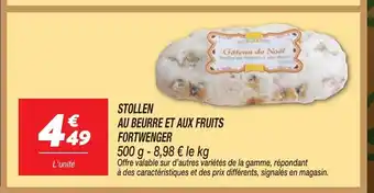 Netto FORTWENGER Stollen au beurre et aux fruits offre