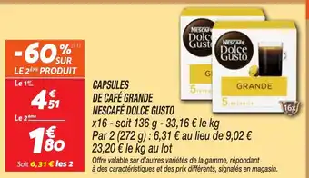 Netto NESCAFÉ DOLCE GUSTO Capsules de café grande offre