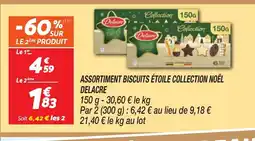 Netto DELACRE Assortiment biscuits étoile collection noël offre
