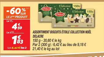 Netto DELACRE Assortiment biscuits étoile collection noël offre
