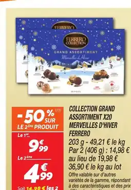 Netto FERRERO Collection grand assortiment x20 merveilles d'hiver offre