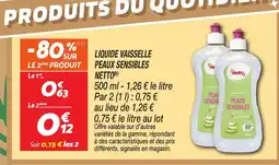 Netto NETTO Liquide vaisselle peaux sensibles offre