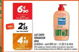 Netto MIXA Lait corps réparateur offre