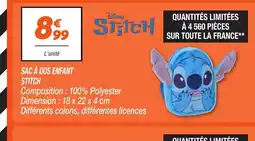 Netto Sac à dos enfant stitch offre