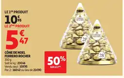 Auchan FERRERO ROCHER Cône de noel offre