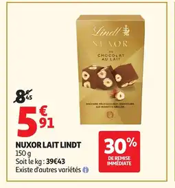 Auchan LINDT Nuxor lait offre