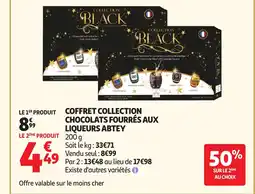 Auchan ABTEY Coffret collection chocolats fourrés aux liqueur offre