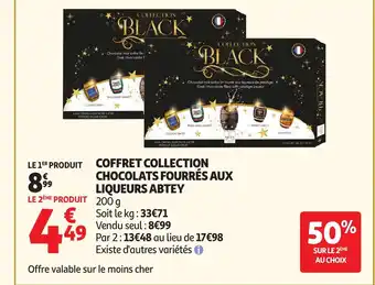 Auchan ABTEY Coffret collection chocolats fourrés aux liqueur offre