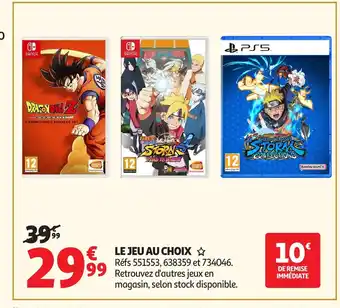 Auchan Le jeu au choix offre