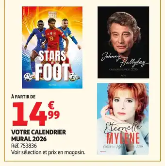 Auchan Votre calendrier mural 2026 offre