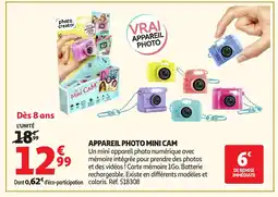 Auchan Appareil photo mini cam offre