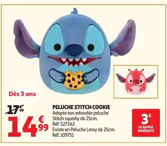 Auchan Peluche stitch cookie offre