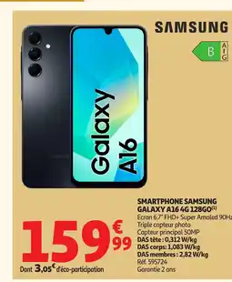 Auchan SAMSUNG Smartphone galaxy a16 4g 128go offre