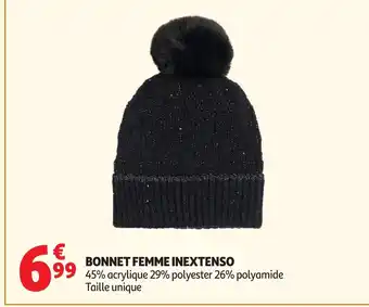 Auchan INEXTENSO Bonnet femme offre