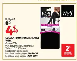 Auchan WELL Collant mon indispensable offre