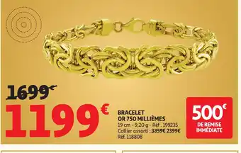 Auchan Bracelet or 750 millièmes offre