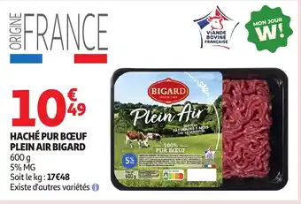 Auchan BIGARD Haché pur bœuf plein air offre