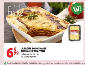 Auchan Lasagne bolognaise auchan le traiteur offre