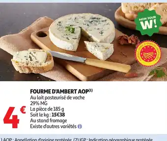 Auchan Fourme d'ambert aop offre