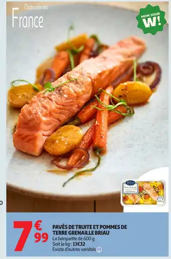Auchan Pavés de truite et pommes de terre grenaille briau offre