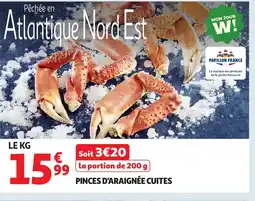 Auchan Pinces d'araignée cuites offre