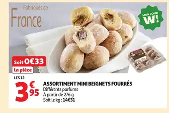 Auchan Assortiment mini beignets fourrés offre