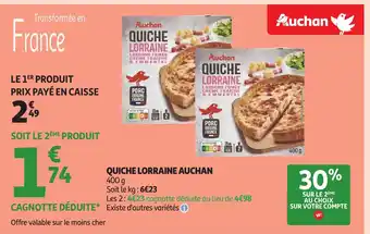 Auchan AUCHAN Quiche lorraine offre