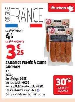 Auchan AUCHAN Saussice fumée à cuire offre