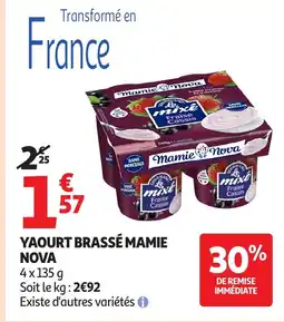 Auchan NOVA Yaourt brassé mamie offre