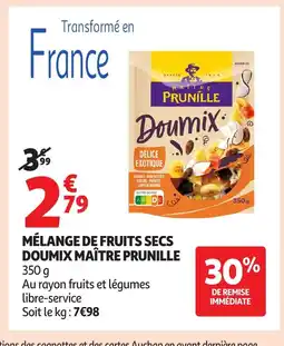 Auchan MAÎTRE PRUNILLE Mélange de fruits secs doumix offre