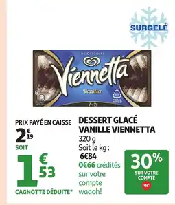 Auchan VIENNETTA Dessert glacé vanille offre